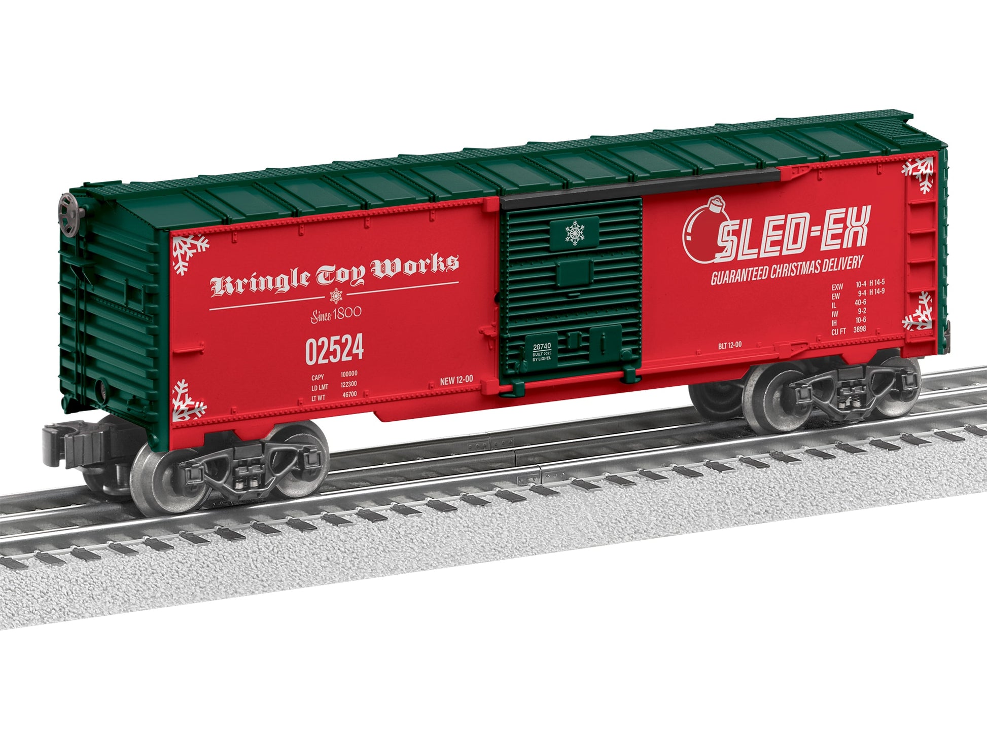 Lionel 2528740 O Sled-Ex Boxcar