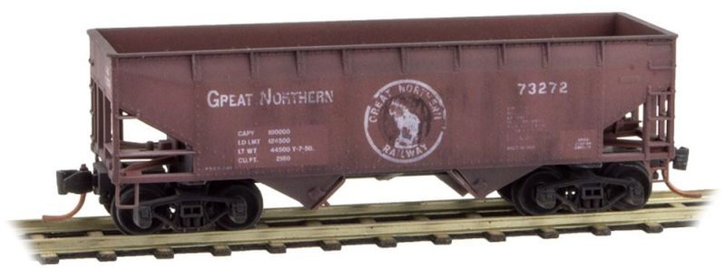 Micro-Trains 05544060 N GN Weathered 33' Twin Bay Offset Side Open Hopper #73272