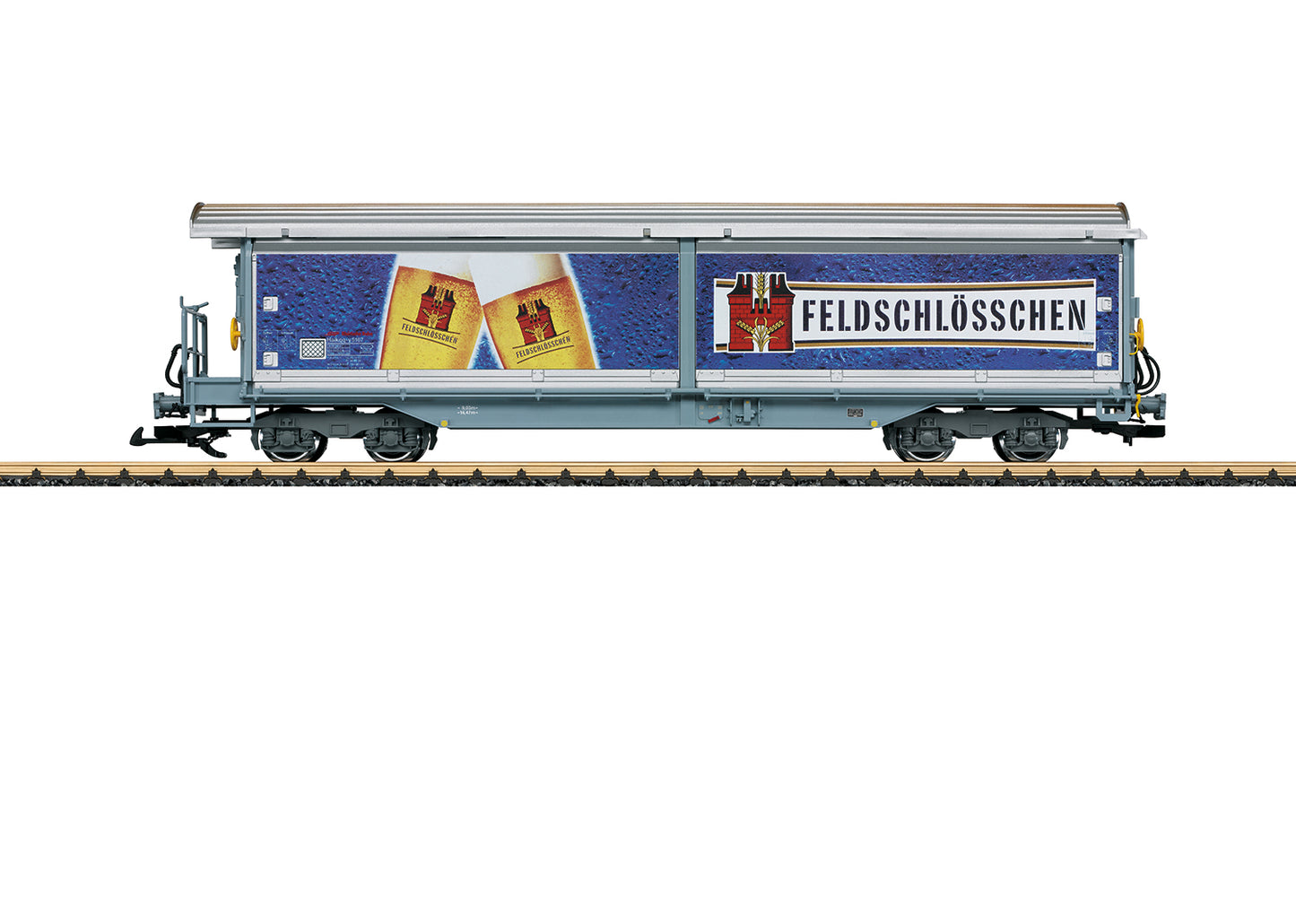 LGB 48572 G Rhaetian Railroad Feldschlosschen Brewery Sliding Wall Car