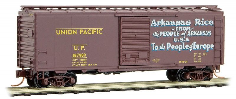 Micro-Trains 02000017 N UP 1947 Friendship Train Series 40' Boxcar #187989