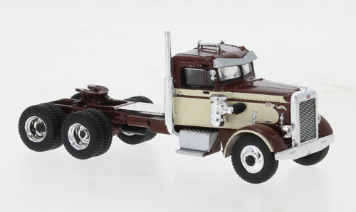Brekina Automodelle 85757 1:87 1955 Peterbilt 281 Brown/Ivory Semi-Tractor