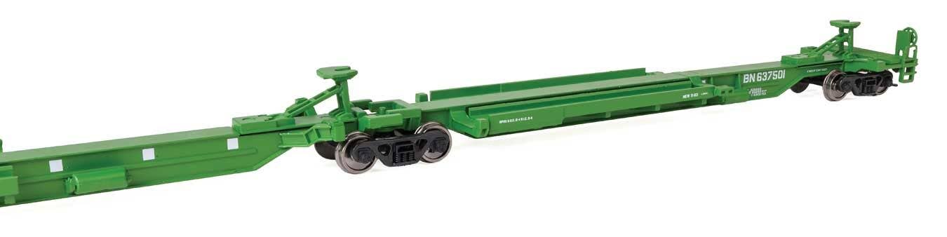 Walthers 910-5263 HO BN 263' Five-Unit All-Purpose 48' Spine Car RTR #637501