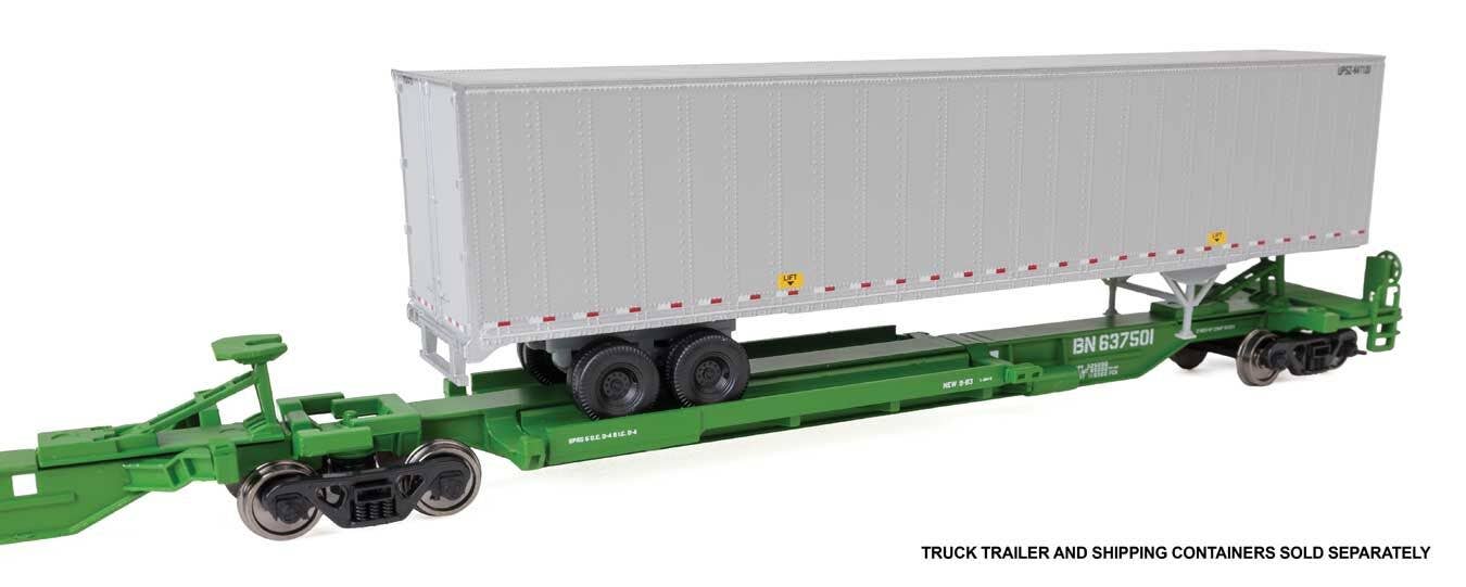 Walthers 910-5263 HO BN 263' Five-Unit All-Purpose 48' Spine Car RTR #637501