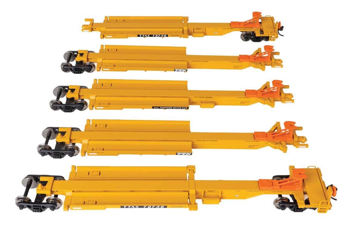 Walthers 910-5267 HO TTX 263' Five-Unit All-Purpose 48' Spine Car RTR #79644
