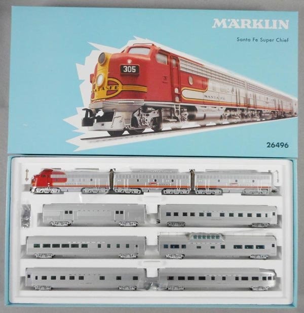 Marklin 26496 HO Scale Santa Fe Super Chief Diesel Train Set w/Digital/Sound LN/Box