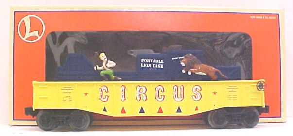 Lionel 6-26723 Circus Lion Chasing Trainer Circus Gondola LN/Box