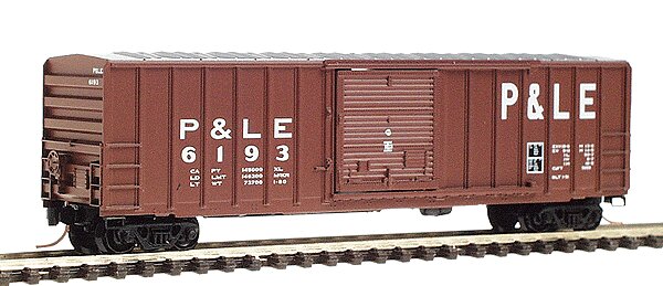 Micro-Trains 02500290 N P&LE 50' Rib Side Single Door Boxcar w/o Roofwalk #6193 LN/Box