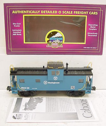 MTH 20-91074 O Gauge Westinghouse Extended Vision Caboose #106 LN/Box