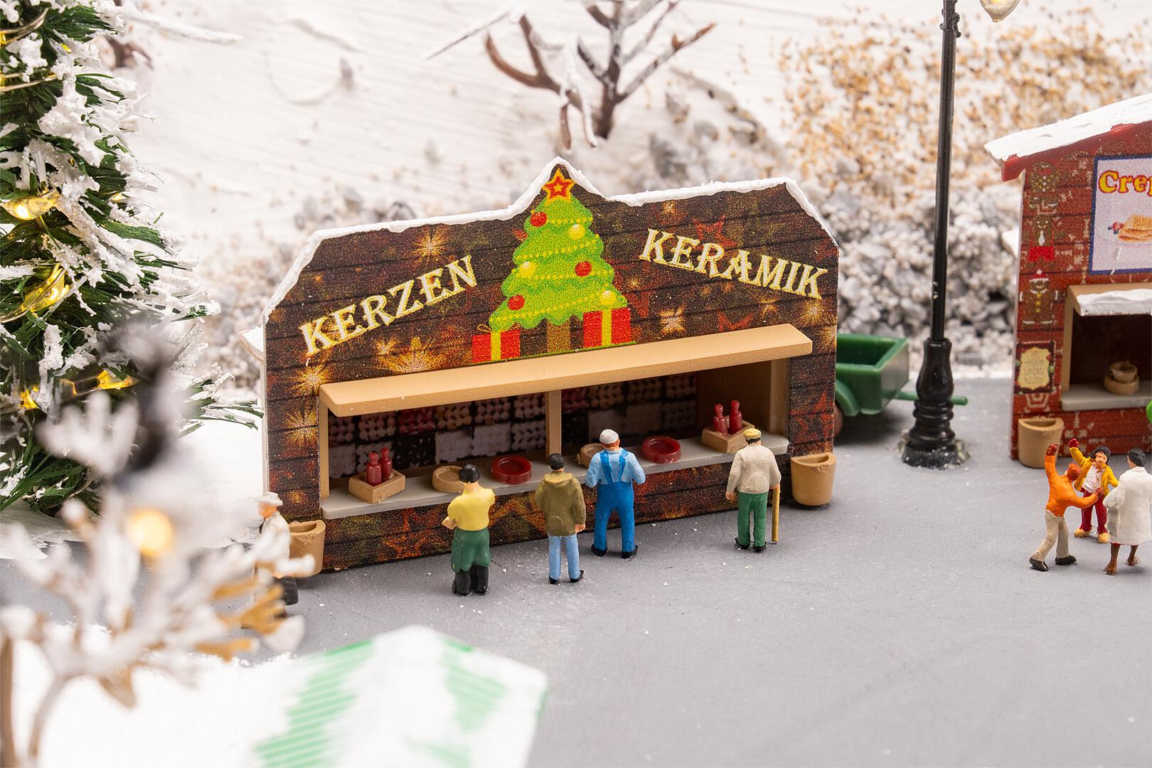 Faller 272021 N Christmas Market Stalls Building Kit (Set of 2)