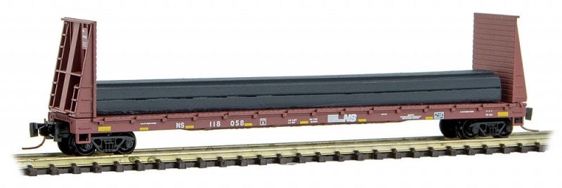 Micro-Trains 52700162 Z NS 60' Bulkhead Flat Car w/Steel Beam Load #118058