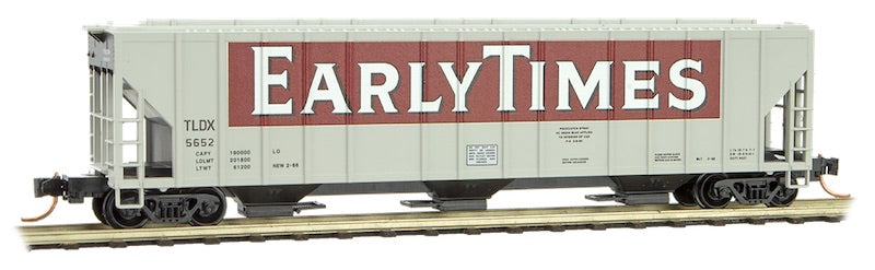 Micro-Trains 09900190 N Early Times TLDX 3-Bay Evans Covered Hopper #5652
