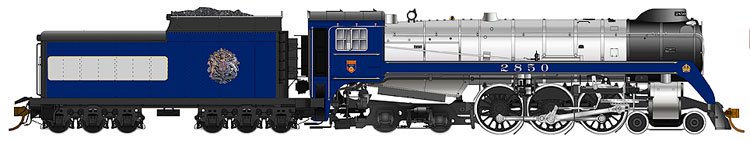 Rapido Trains 600590 HO Canadian Pacific Rail Royal Hudson H1d Steam Loco #2850 LN/Box