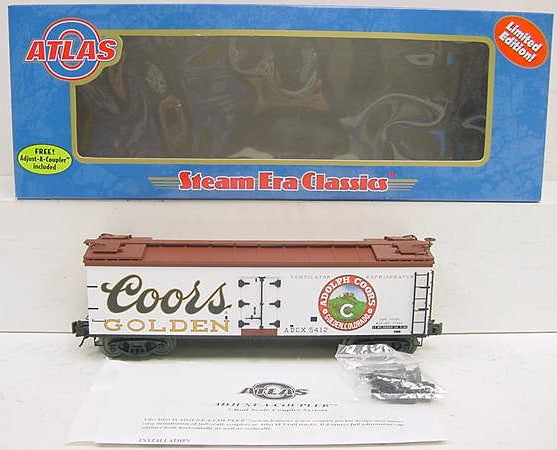 Atlas 8141-3 O Coors Beer 40' Wood Reefer Car #5412 (3 Rail) LN/Box