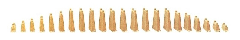 Faller 2909 Z Scale Pieces Graduated Stone Pier (Set of 22)