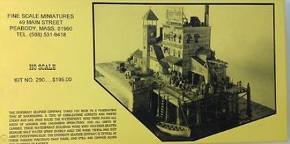 Fine Scale Miniatures 290 HO Scale Emporium Seafood Co. Laser-Cut Building Kit LN/Box