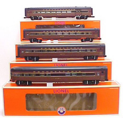 Lionel 6-29105 PRR 4 Car Trailblazer Pass. Car Set LN/Box