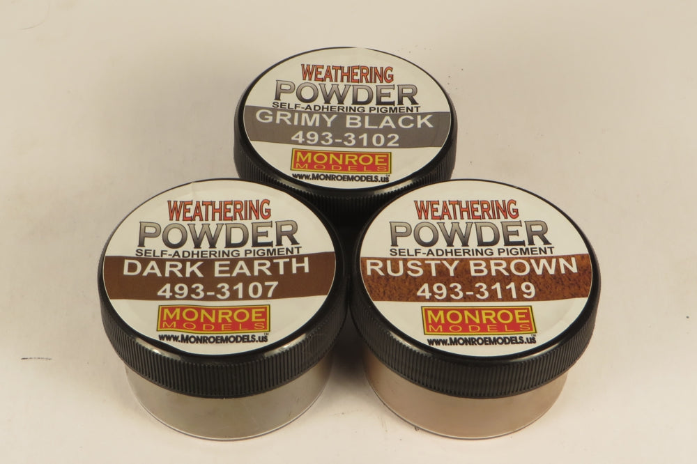 Monroe Models 2912 Grit & Grime Weathering Powders (Set of 3)