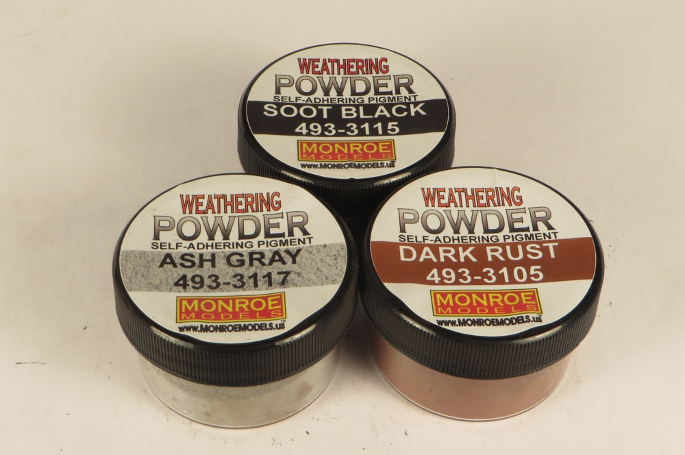 Monroe Models 2913 Grime & Rust Weathering Powders (Set of 3)