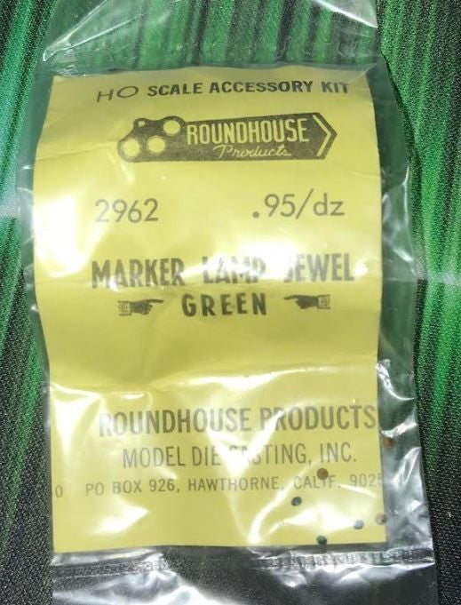 Roundhouse 2962 HO Scale Marker Lamp Jewel Green