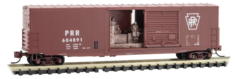 Micro-Trains 18000080 N Pennsylvania 50' Boxcar w/Hobo Load #604891