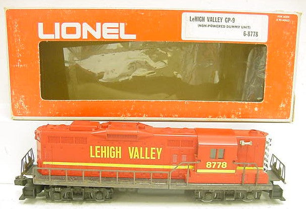 Lionel 6-8778 O Gauge Lehigh Valley GP-9 Non-Pwd. Diesel Locomotive LN/Box