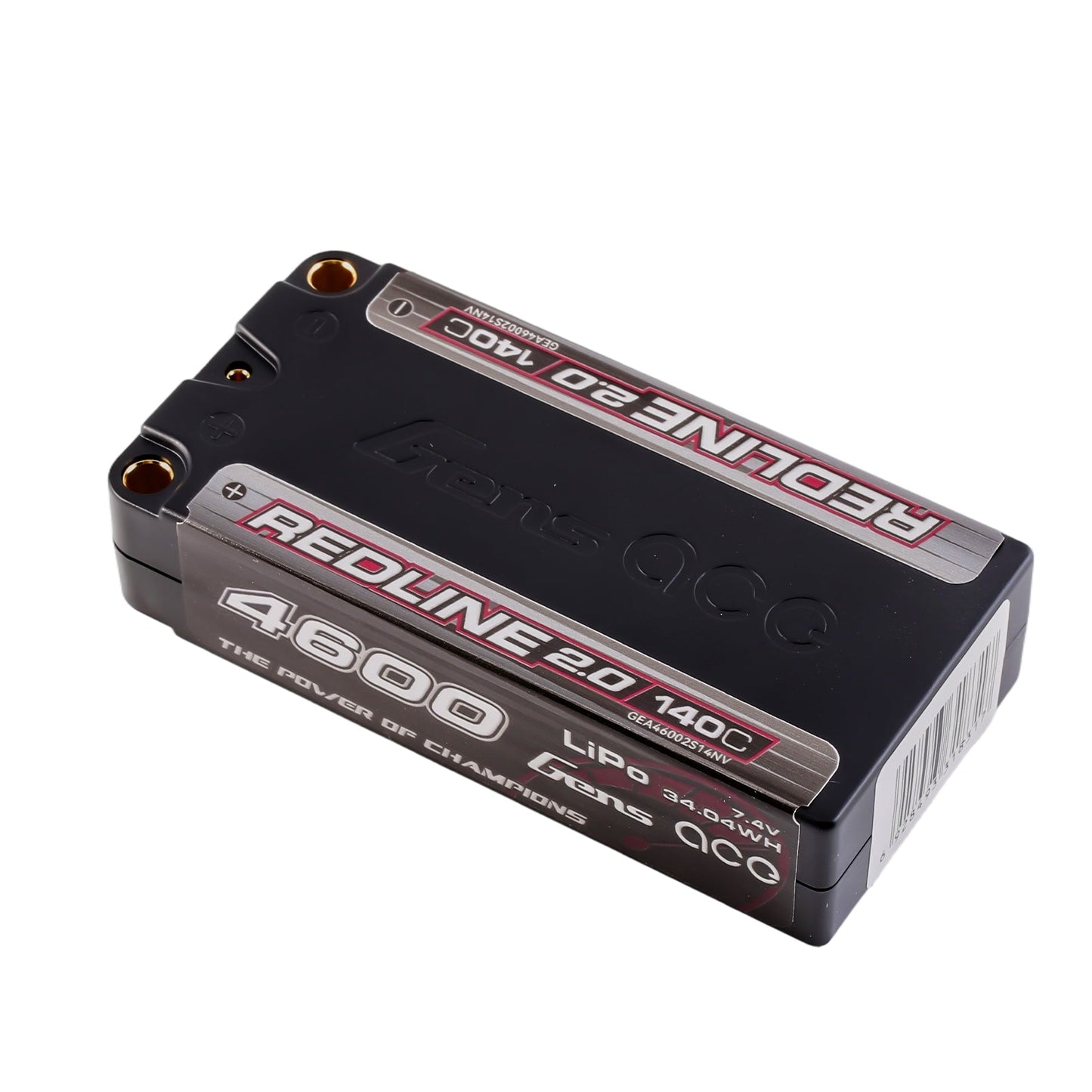 Gens Ace GEA46002S14NV 4600mAh 2S 140C 7.4V HardCase Redline 2.0 Lipo Battery