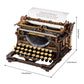 Robotime LK703B ROKR Classic Version Mechanical Typewriter Wooden 3D Puzzle