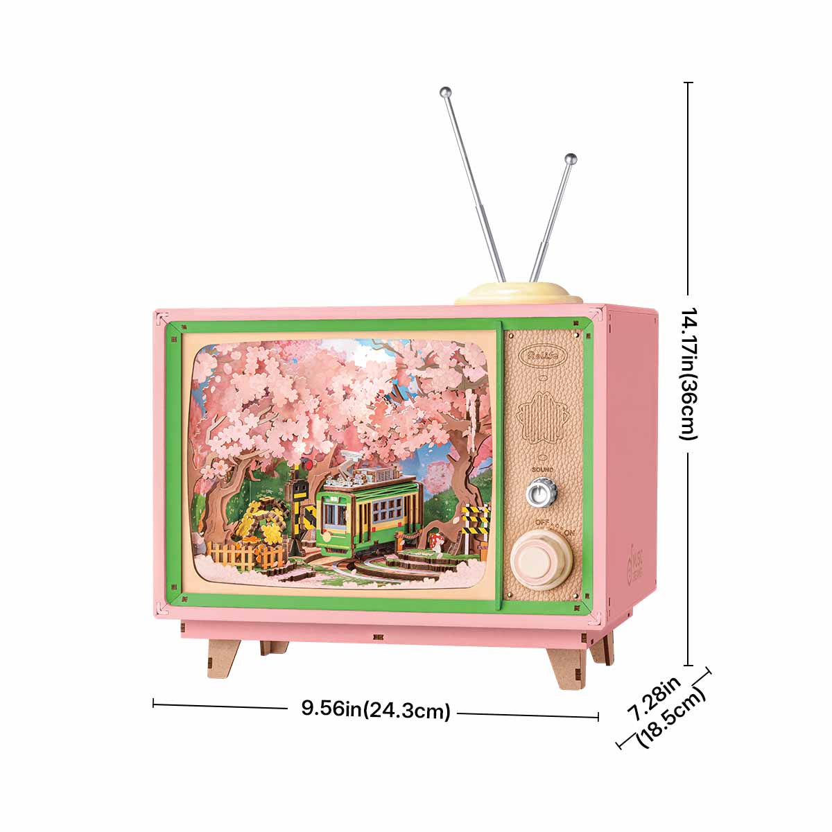 Robotime AMT02 Rolife Sakura Dreamy Tour DIY Music Box 3D Wooden Puzzle