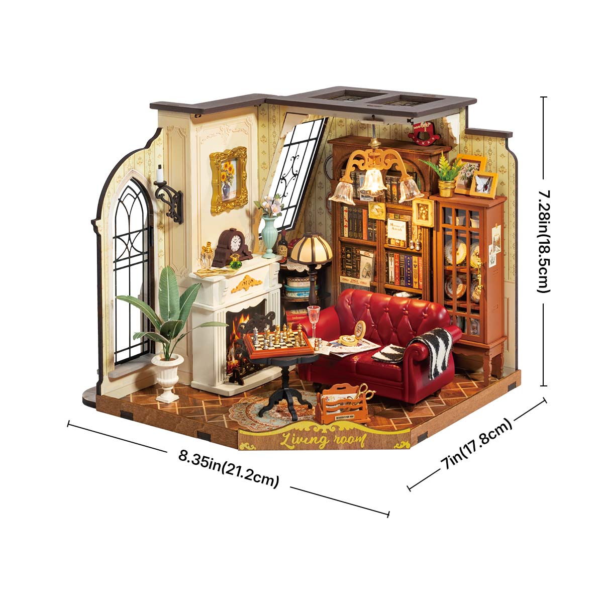 Robotime DG175 Rolife Catherine's Living Room DIY Miniature House
