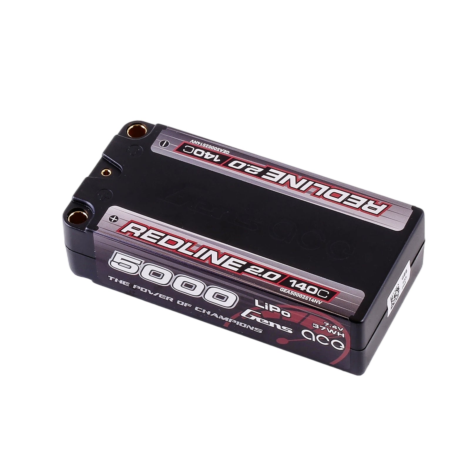 Gens Ace GEA50002S14NV 5000mAh 2S 140C 7.4V HardCase Shorty Redline 2.0 Lipo