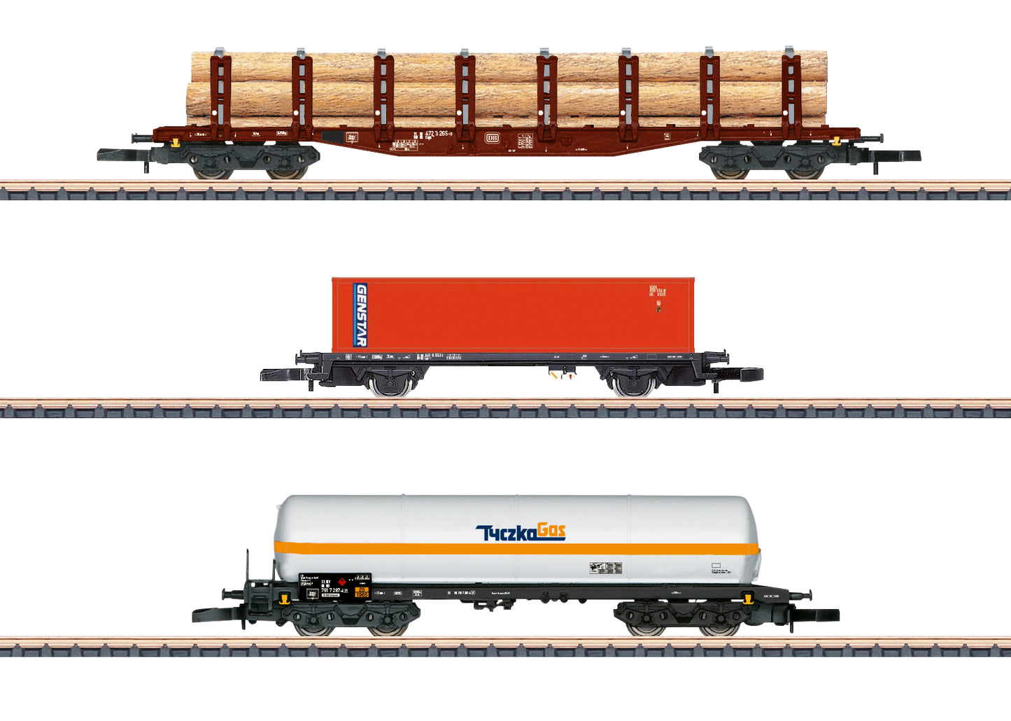 Marklin 82596 Z Freight Car Set with Mixed Loads (Set of 3)