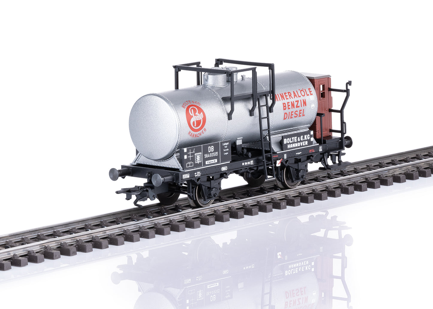 Marklin 00719 HO Two-Axle Tank Car Display with Two Wheelsets