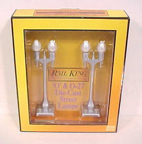 MTH 30-1082 O and O-27 Scale #580-2 Silver Teardrop Lamp (Set of 2)