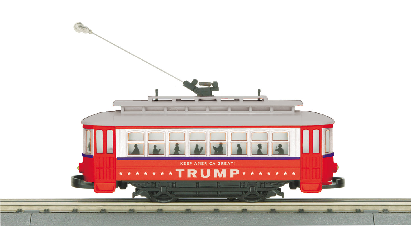MTH 30-5197 Donald J. Trump RailKing Bump-n-Go Trolley