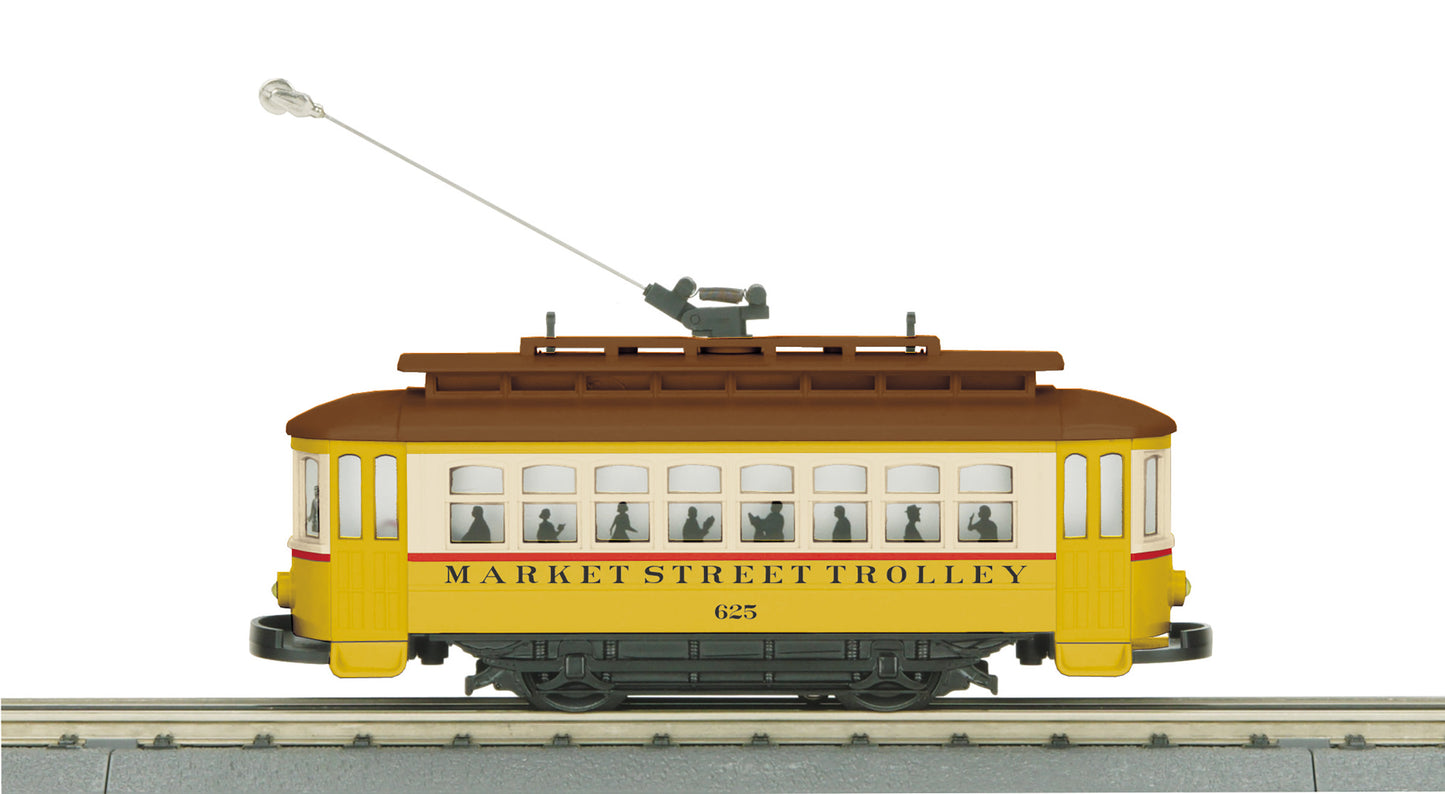 MTH 30-5229 O Market Street RailKing Bump-n-Go Trolley #625