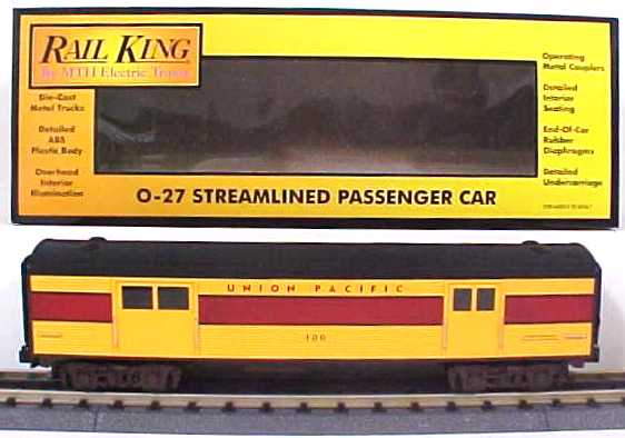 MTH 30-6107B O Gauge Union Pacific Streamlined Baggage Car #100 LN/Box