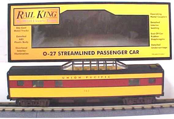 MTH 30-6107D Union Pacific 0-27 Streamlined Vista Dome Passenger Car #102 LN/Box