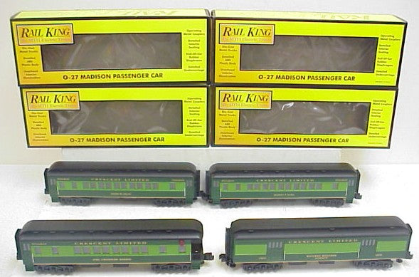 MTH 30-6240 O Southern RailKing O-27 Madison Passenger Car Set (Set of 4) LN/Box