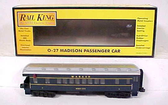 MTH 30-6262E O Gauge Wabash Madison Observation Car "Windy City LN/Box