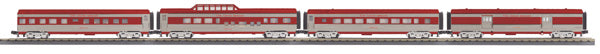 MTH 30-67458 O Gauge MKT 60’ Streamlined ABS Passenger Car Set (Set of 4)
