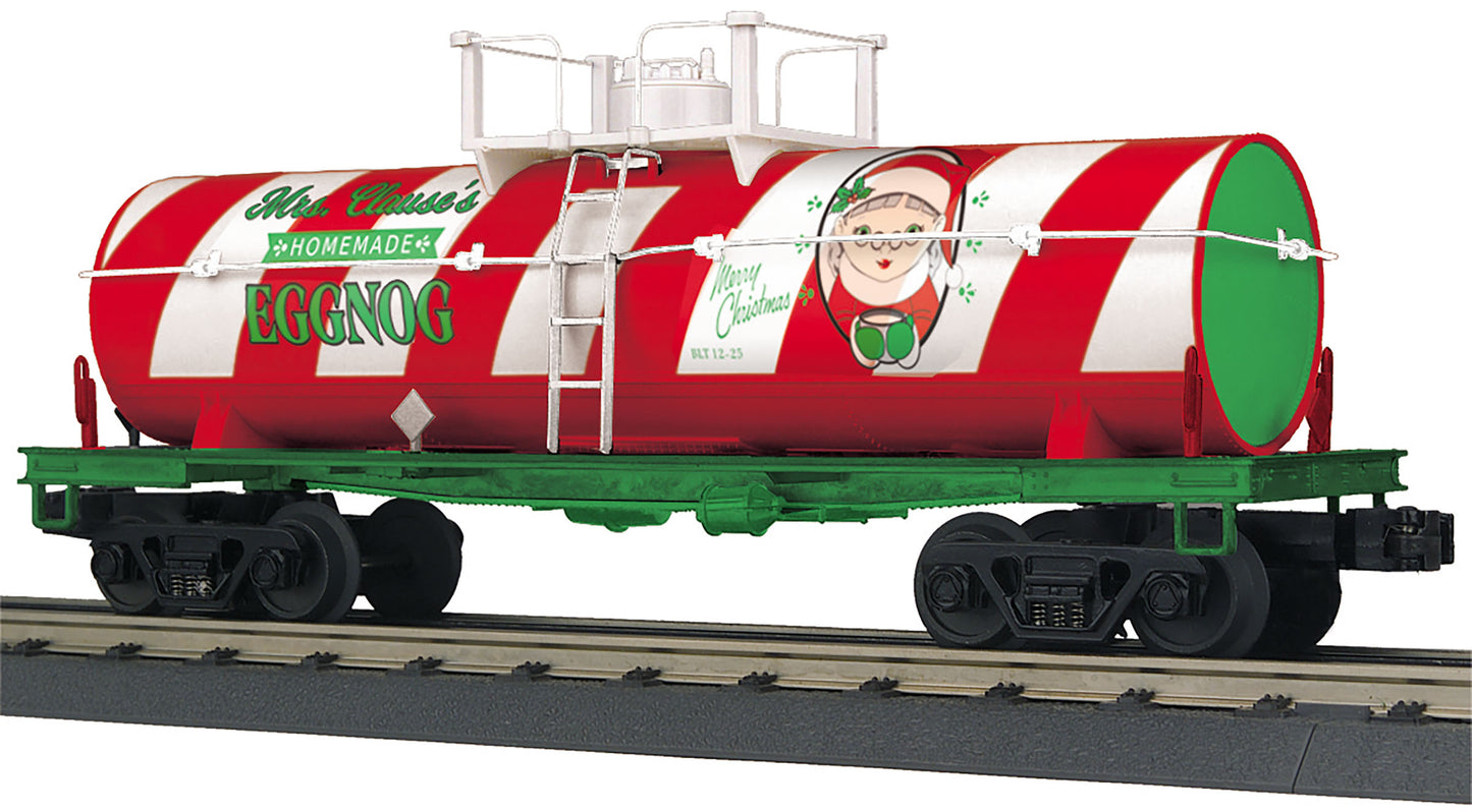MTH 30-73568 O Christmas RailKing Smoking Tank Car LN/Box