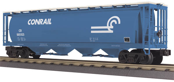 MTH 30-75374 O Gauge Conrail 4-Bay Cylindrical Hopper LN/Box