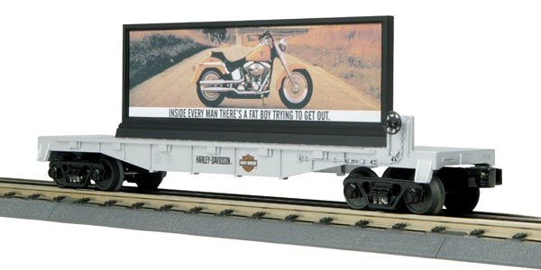 MTH 30-76208 Harley-Davidson® Flat Car w/ Billboard LN/Box