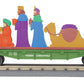 MTH 30-76788 O Christmas Green Flat Car with Lighted Wise Men Scene