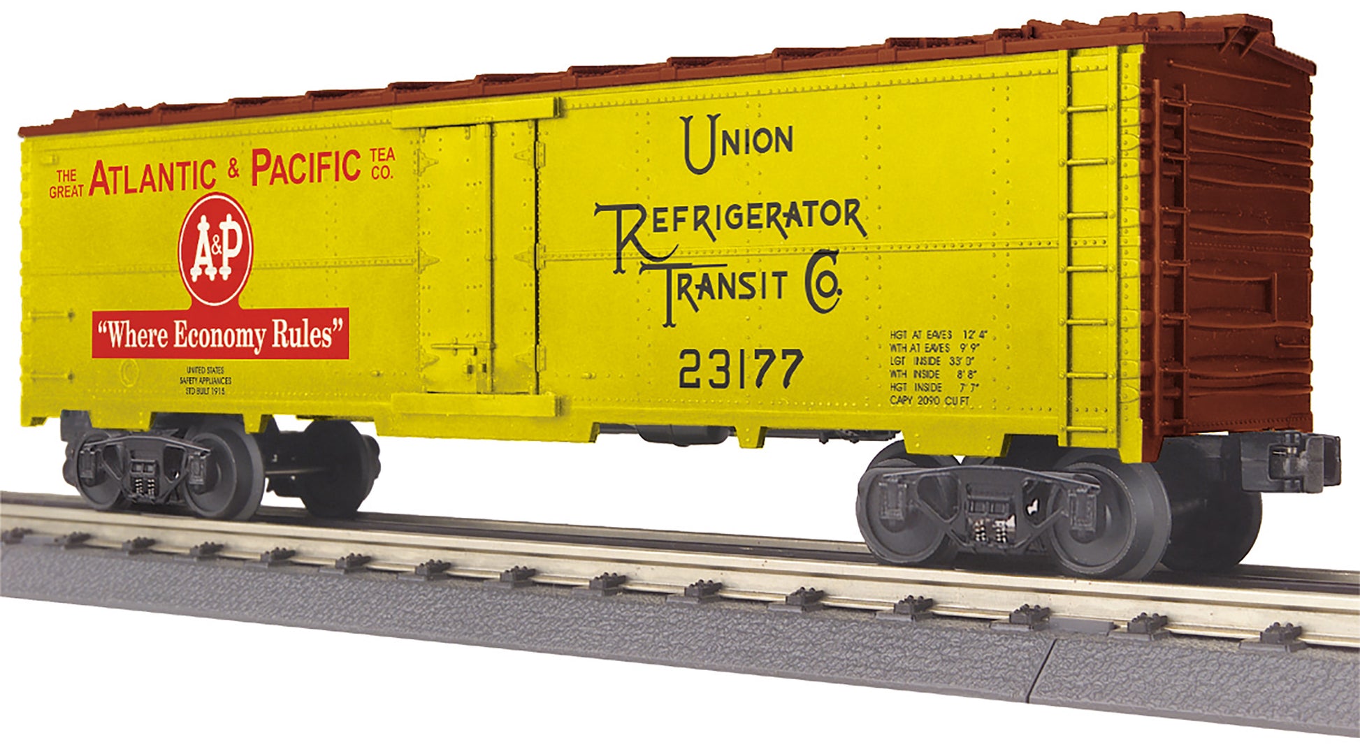 MTH 30-78241 O Gauge Atlantic & Pacific Modern Reefer Car #23177