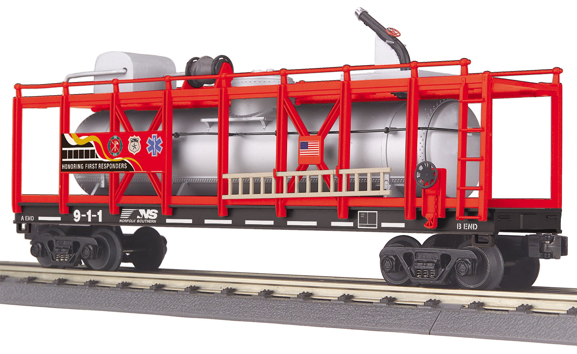 MTH 30-79541 O Norfolk Southern (First Responders) Fire Car #911
