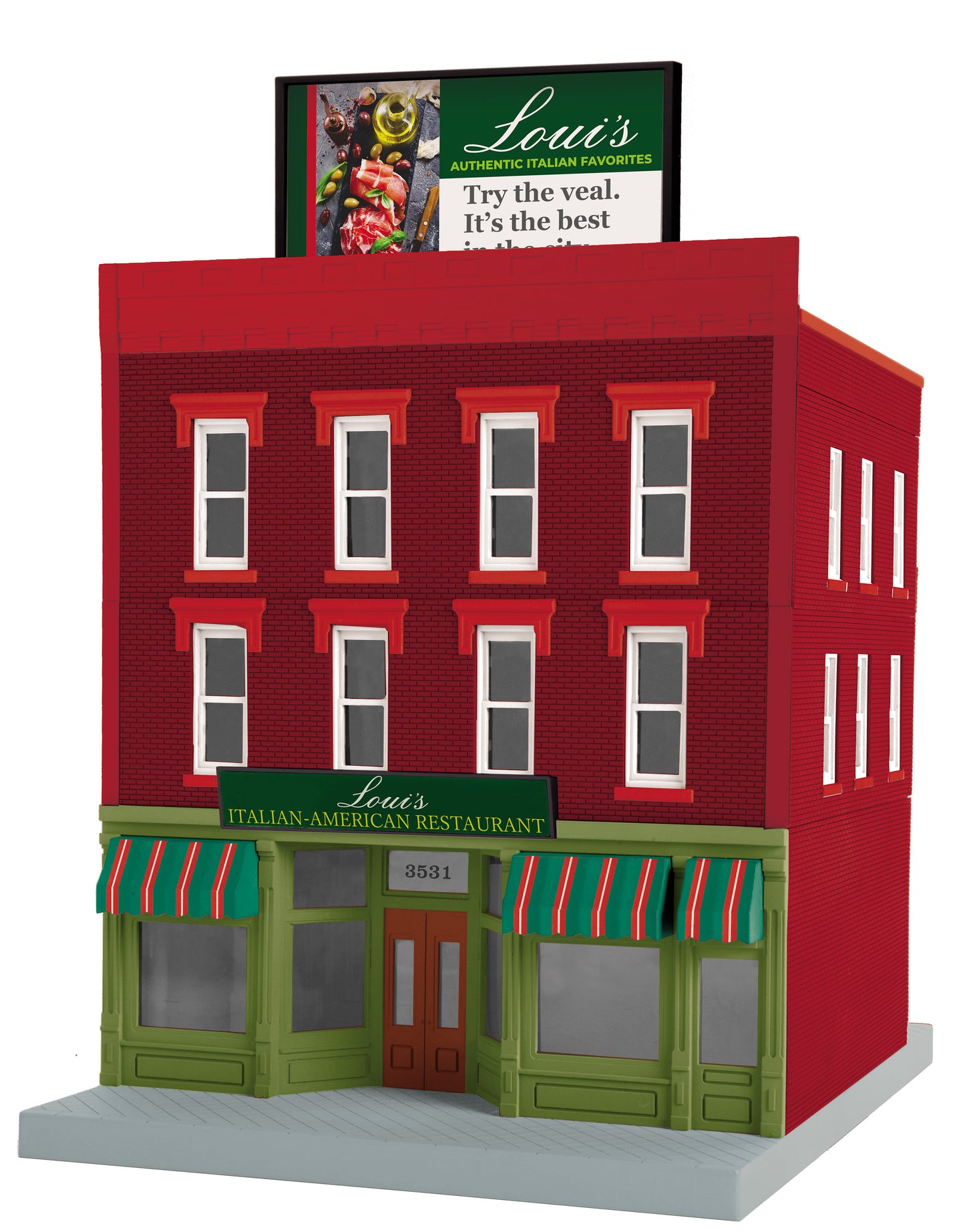 MTH 30-90657 O Loui's Italian-American Restaurant 3-Story City Building 1