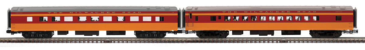 Atlas 3001956 O MILW 70' Streamlined Coach #491 & Diner #114 (Set of 2)