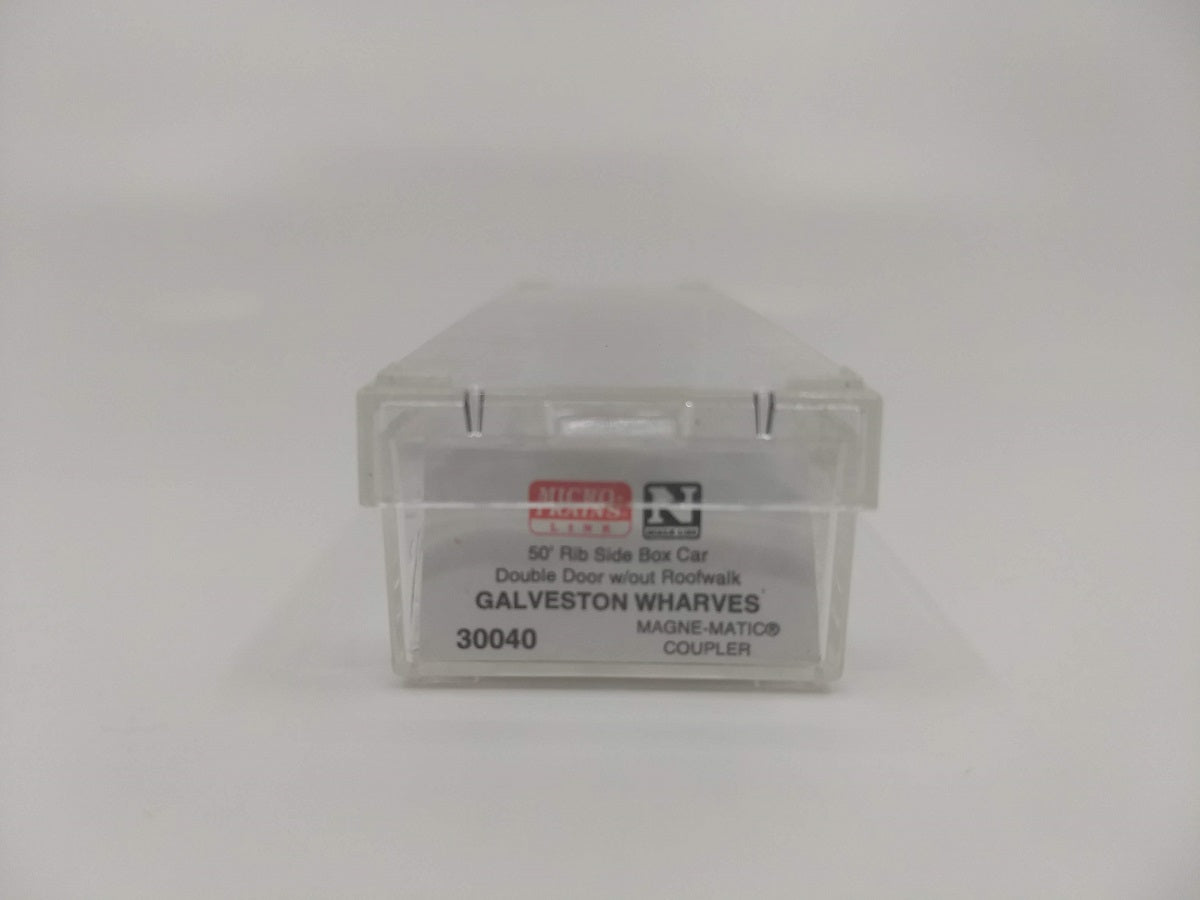 Micro-Trains 03000040 N Galveston Wharves 50' Double Door Rib Side Boxcar #1063 LN/Box