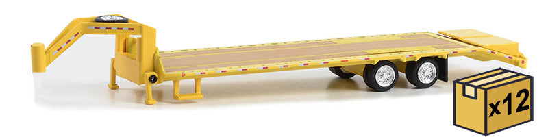 Greenlight Collectibles 30485-CASE 1:64 Gooseneck Trailer Diecast (Pack of 12)